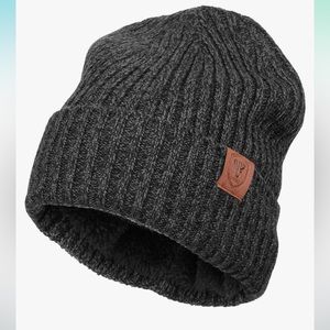 OZERO Knit Beanie Winter Hat, Thermal Thick Polar Fleece Snow‎ Skull Cap